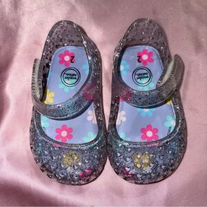 glitter jelly shoes